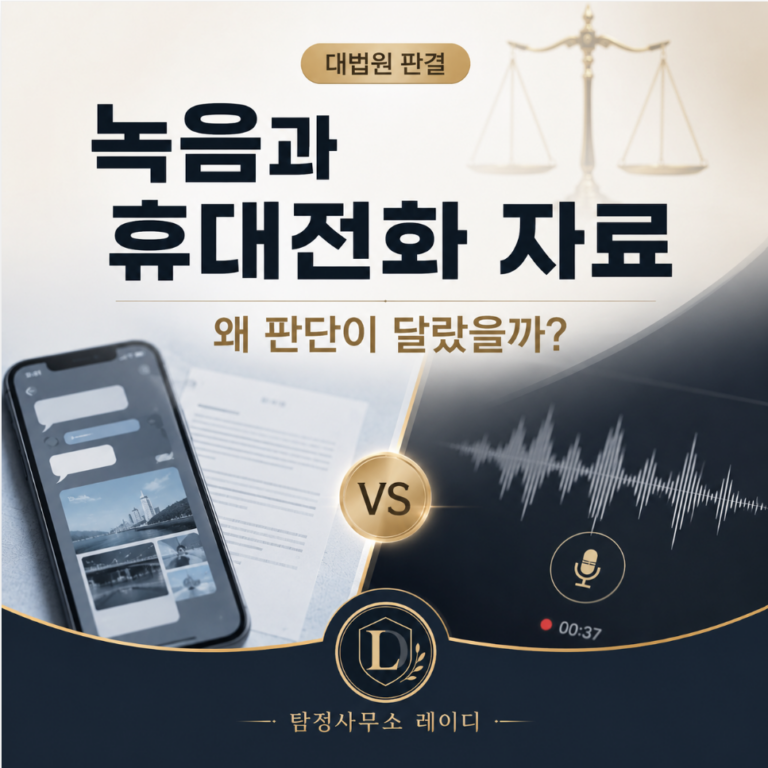 녹음과 휴대전화 자료 - 대법원 판결