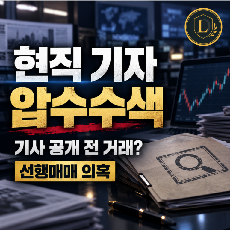 현직기자 압수수색, 기사 공개 전 거래? 선행매매 의혹