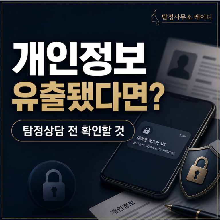 개인정보 유출 탐정 상담