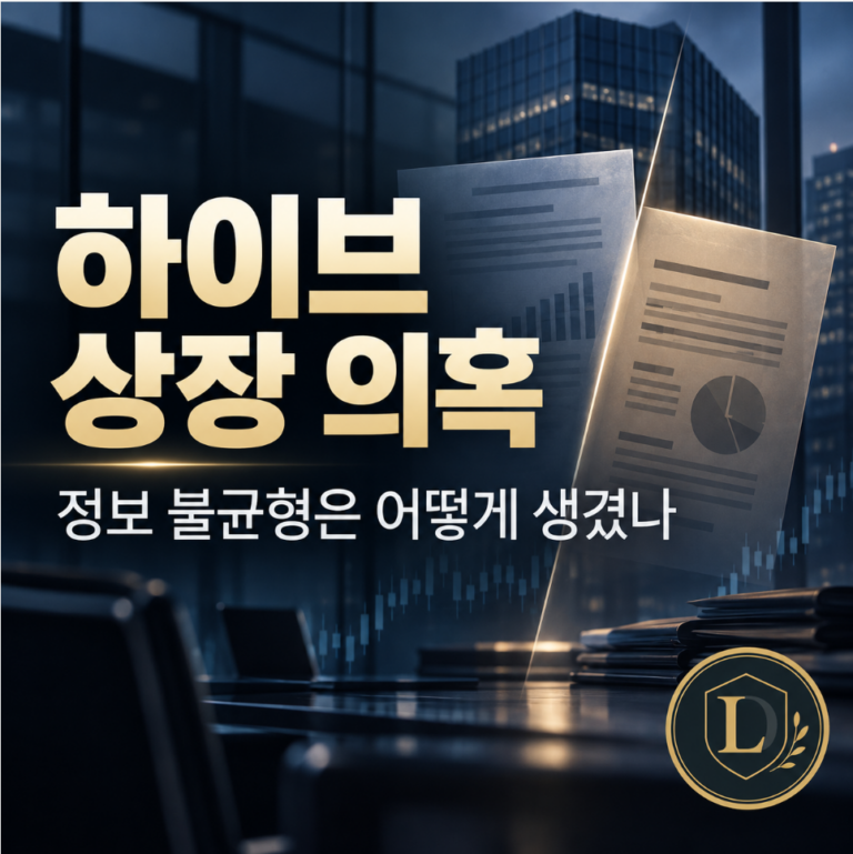 하이브 상장 의혹, 정보 불균형은 어떻게 생겼나
