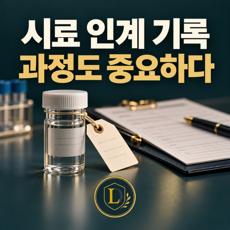 시료 인계 기록, 과정도 중요하다