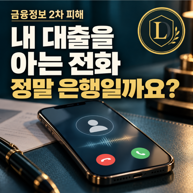 금융정보 2차 피해, 내 대출을 아는 전화 정말 은행일까요?