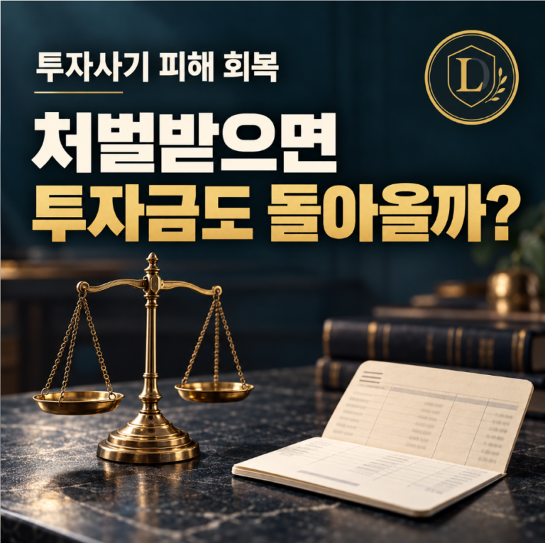 투자사기 피해 회복, 처벌 받으면 투자금도 돌아올까?